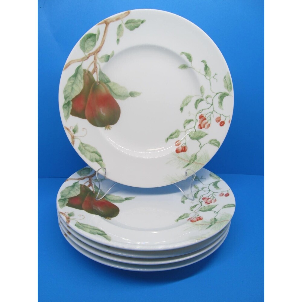 Lenox Winter Garden Anjou Pear Set Of 5 Artist Laurie Le Luyer 9 1/2" Plates VG